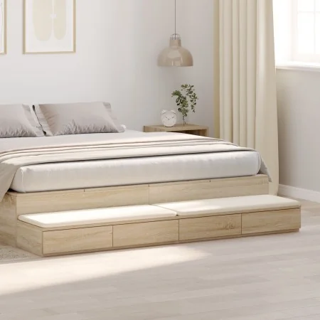 Cajones de cama Roble Sonoma 180x36,5x16,5 cm de madera hecha by , Nightstands - Ref: Foro24-866981, Price: 96,04 €, Discount...