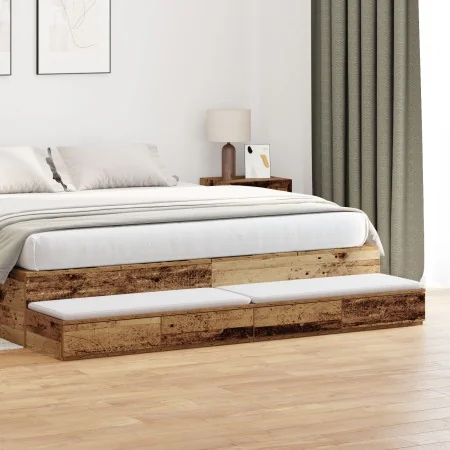 Cajones de cama en madera vieja 180x36,5x16,5 cm de madera ingenierizada | Foro24.es | Tu tienda online para hogar, jardín y más Foro24.es