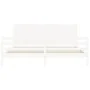 White solid wood bed frame with headboard 200x200 cm by vidaXL, Beds and slatted bases - Ref: Foro24-3194657, Price: 207,82 €...