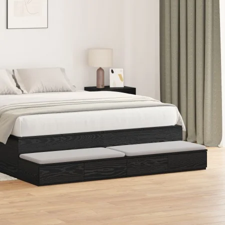 Cajones para cama en negro, 135x36,5x16,5 cm, de madera | Foro24.es | Tu tienda online para hogar, jardín y más Foro24.es
