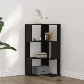 Estantería Esquinera de 3 Niveles Color Roble Negro 50x50x102 cm Madera Ingenierizada von , Bücherregale und Regale - Ref: Fo...