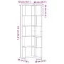 Estante Esquinero de 5 Niveles en Roble Negro 50x50x179 cm de Madera by , Bookcases and shelves - Ref: Foro24-868049, Price: ...