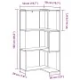 Estantería Esquinera de 3 Niveles Color Roble Negro 50x50x102 cm Madera Ingenierizada von , Bücherregale und Regale - Ref: Fo...