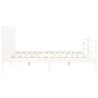 White solid wood bed frame with headboard 200x200 cm by vidaXL, Beds and slatted bases - Ref: Foro24-3194657, Price: 207,82 €...