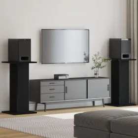 Soportes para altavoces (2 piezas) - Roble Negro