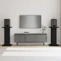 Soportes para altavoces (2 piezas) - Roble Negro 30x30x60 cm - Madera de ingeniería von , Lautsprecherständer - Ref: Foro24-8...