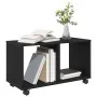 Mesa Auxiliar con Ruedas de Roble Negro 72x33x42,5 cm de Madera Contrachapada | Foro24.es | Tu tienda online para hogar, jardín y más Foro24.es