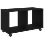 Mesa Auxiliar con Ruedas de Roble Negro 72x33x42,5 cm de Madera Contrachapada | Foro24.es | Tu tienda online para hogar, jardín y más Foro24.es