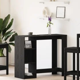 Comprar Mesa de Bar con Estante Negra de Roble