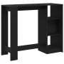 Mesa de Bar con Estante Negra de Roble 102,5x46x103,5 cm de Madera Ingenierizada | Foro24.es | Tu tienda online para hogar, jardín y más Foro24.es