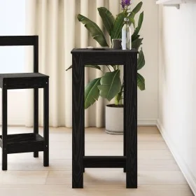 Mesa Bar Negro roble Madera elaborada 51x50x103,5