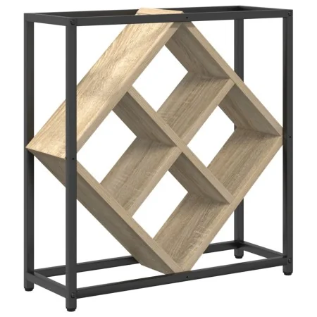 Botelleros Roble de Sonoma, Negro Tablero de partículas, Metal by , Wine racks - Ref: Foro24-868220, Price: 38,80 €, Discount...