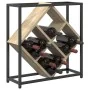 Botelleros Roble de Sonoma, Negro Tablero de partículas, Metal by , Wine racks - Ref: Foro24-868220, Price: 38,80 €, Discount...