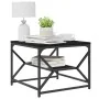 Mesa de café de roble negro con estante, 51x50x40 cm, hecha de madera elaborada by , Coffee table - Ref: Foro24-868225, Price...