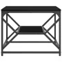 Mesa de café de roble negro con estante, 51x50x40 cm, hecha de madera elaborada by , Coffee table - Ref: Foro24-868225, Price...