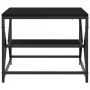 Mesa de café de roble negro con estante, 51x50x40 cm, hecha de madera elaborada by , Coffee table - Ref: Foro24-868225, Price...