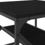 Mesa de café de roble negro con estante, 51x50x40 cm, hecha de madera elaborada by , Coffee table - Ref: Foro24-868225, Price...