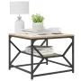 Mesa de café con estante en roble de Sonoma – 51x50x40 cm – Hecha de madera elaborada von , Couchtisch - Ref: Foro24-868226, ...