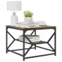 Mesa de café con estante de roble ahumado 51x50x40 cm de madera de ingeniería | Foro24.es | Tu tienda online para hogar, jardín y más Foro24.es