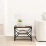 Mesa de café con estante de roble ahumado 51x50x40 cm de madera de ingeniería | Foro24.es | Tu tienda online para hogar, jardín y más Foro24.es