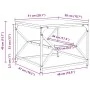 Mesa de café con estante de roble ahumado 51x50x40 cm de madera de ingeniería | Foro24.es | Tu tienda online para hogar, jardín y más Foro24.es