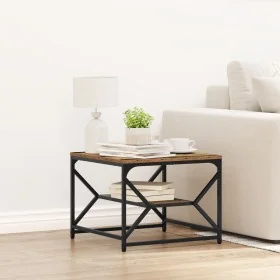 Mesa de café con estante de madera reciclada