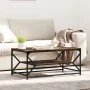 Mesa de Café con Estante Roble Ahumado 90x50x40 cm Madera Engineered | Foro24.es | Tu tienda online para hogar, jardín y más Foro24.es