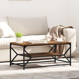 Mesa de café con estante de madera envejecida 90x50x40 cm, hecha de madera by , Coffee table - Ref: Foro24-868235, Price: 62,...