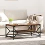 Mesa de café con estante de madera envejecida 90x50x40 cm, hecha de madera by , Coffee table - Ref: Foro24-868235, Price: 62,...