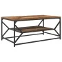 Mesa de café con estante de madera envejecida 90x50x40 cm, hecha de madera by , Coffee table - Ref: Foro24-868235, Price: 62,...