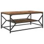 Mesa de café con estante de madera envejecida 90x50x40 cm, hecha de madera by , Coffee table - Ref: Foro24-868235, Price: 62,...