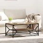 Mesa de café con estante de roble artesanal 90x50x40 cm von , Couchtisch - Ref: Foro24-868236, Preis: 62,04 €, Rabatt: -5%%