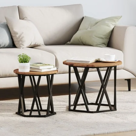 Mesas laterales apilables 2 pcs de madera vintage y contrachapada | Foro24.es | Tu tienda online para hogar, jardín y más Foro24.es