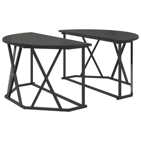Mesa de café Negra de Roble 80x80x42 cm en Madera | Foro24.es | Tu tienda online para hogar, jardín y más Foro24.es