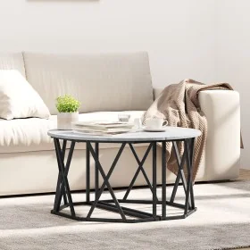 Mesa de café Gris Sonoma 80x80x42 cm de madera de
