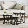 Mesas Laterales Apilables 3 pcs Negro Madera de Roble Ingenierizada by , Coffee table - Ref: Foro24-868255, Price: 80,33 €, D...
