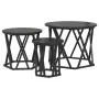 Mesas Laterales Apilables 3 pcs Negro Madera de Roble Ingenierizada by , Coffee table - Ref: Foro24-868255, Price: 80,33 €, D...