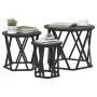 Mesas Laterales Apilables 3 pcs Negro Madera de Roble Ingenierizada by , Coffee table - Ref: Foro24-868255, Price: 80,33 €, D...