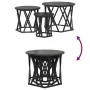 Mesas Laterales Apilables 3 pcs Negro Madera de Roble Ingenierizada by , Coffee table - Ref: Foro24-868255, Price: 80,33 €, D...