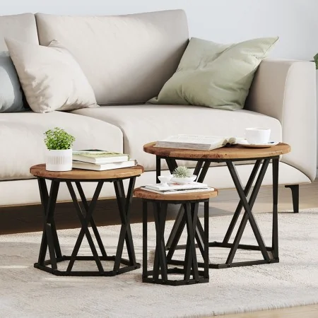 Mesas Laterales Anidadas 3 pcs Madera Vieja Madera de Ingeniería von , Couchtisch - Ref: Foro24-868259, Preis: 75,66 €, Rabat...