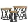 Mesas Laterales Apilables 3 pcs de Madera de Roble Artesanal | Foro24.es | Tu tienda online para hogar, jardín y más Foro24.es
