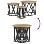 Mesas Laterales Apilables 3 pcs de Madera de Roble Artesanal | Foro24.es | Tu tienda online para hogar, jardín y más Foro24.es