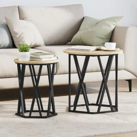 Mesas Laterales 2 pcs Madera Ingenierizada de