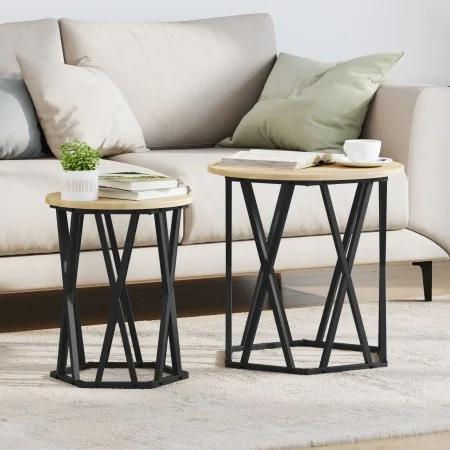 Mesas Laterales 2 pcs Madera Ingenierizada de Roble Sonoma | Foro24.es | Tu tienda online para hogar, jardín y más Foro24.es
