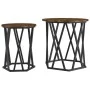 Mesas Laterales 2 pcs de Madera de Roble Ahumado de , Mesas de centro - Ref: Foro24-868263, Precio: 64,08 €, Descuento: -5%%
