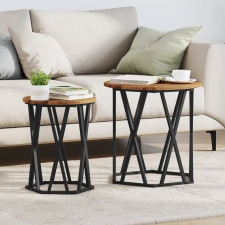 Mesas Laterales 2 pcs Madera Vieja Madera de Ingeniería by , Coffee table - Ref: Foro24-868265, Price: 63,38 €, Discount: -5%%