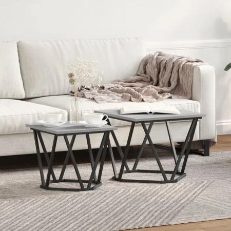 Gris sonoma Madera de ingeniería y metal Mediana Duradera | Foro24.es | Tu tienda online para hogar, jardín y más Foro24.es