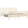 Bed frame with solid wood headboard 200x200 cm by vidaXL, Beds and slatted bases - Ref: Foro24-3194006, Price: 141,46 €, Disc...