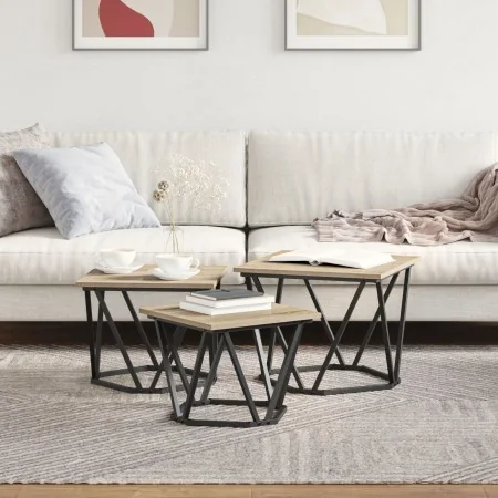 Mesas Laterales 3 pcs Madera Ingenierizada Roble Sonoma | Foro24.es | Tu tienda online para hogar, jardín y más Foro24.es