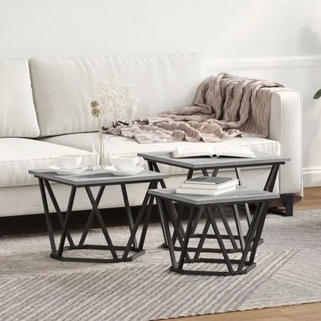 Mesas Laterales 3 pcs Gris Sonoma Madera Elaborada | Foro24.es | Tu tienda online para hogar, jardín y más Foro24.es